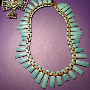 Antique  copper and turquoise  Matisse  necklace